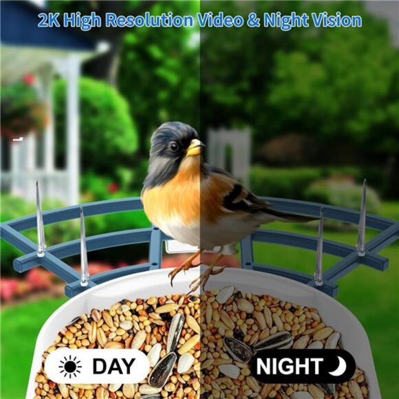 Bird Feeder with Camera,AI Identify Birds Species,Smart Bird Camera with Solar - Picture 5 of 8